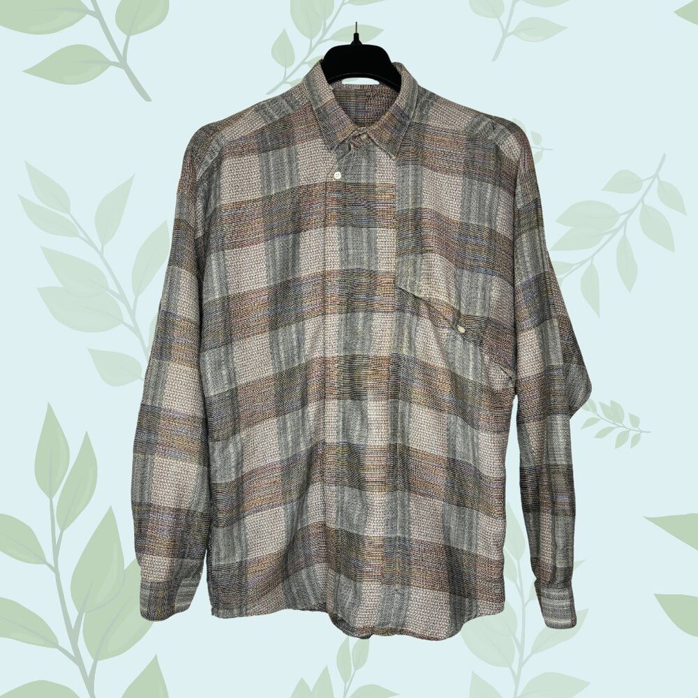 Nono Maldonado Men's Plaid Button-Up, Large